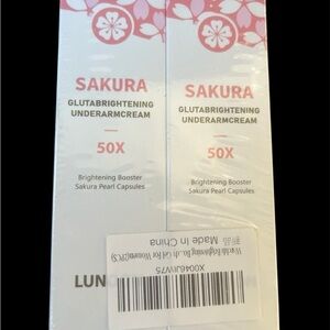 Sakura GlutaBrightening Underarm Cream - White and Pink Packaging